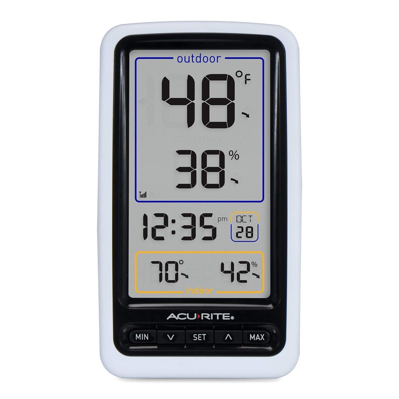 AcuRite 01136M Wireless Thermometer with Indoor/Outdoor Temperature and Humidity, White - Image 4